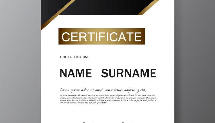 وکتور آماده مدرک و گواهی – Vector Certificate And Diploma