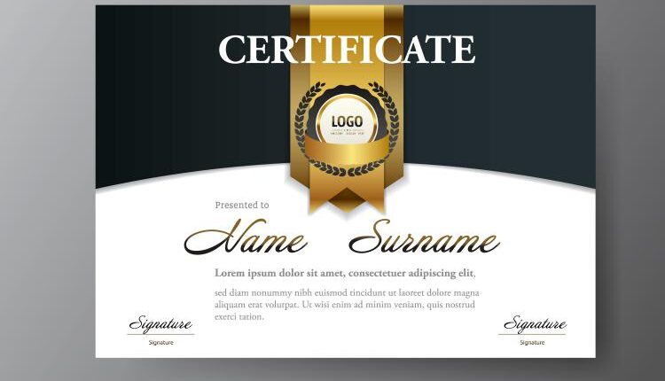 وکتور آماده مدرک و گواهی – Vector Certificate And Diploma