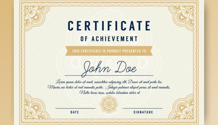 وکتور آماده مدرک و گواهی – Vector Certificate And Diploma