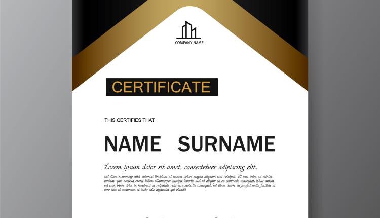 وکتور آماده مدرک و گواهی – Vector Certificate And Diploma