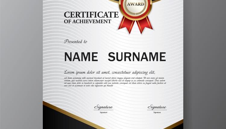 وکتور آماده مدرک و گواهی – Vector Certificate And Diploma