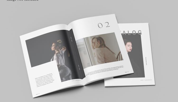 موکاپ کاتالوگ چند صفحه ای  – Brochure Mockup