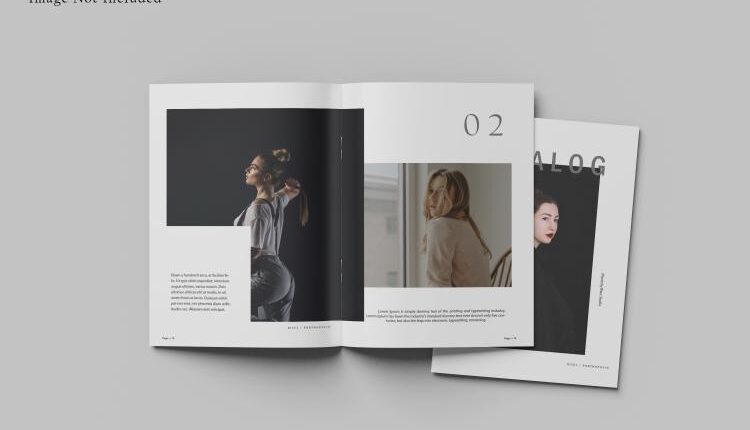 موکاپ کاتالوگ چند صفحه ای  – Brochure Mockup