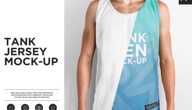 موکاپ تاپ مردانه – Tank Jersey Mock Up