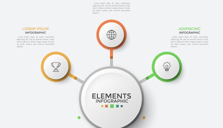 وکتورآماده اینفوگرافیک نموداری – Infographic Solutions