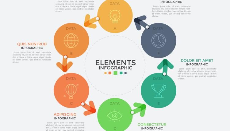 وکتورآماده اینفوگرافیک نموداری – Infographic Solutions