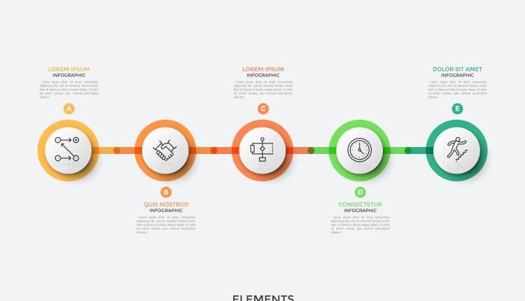 وکتورآماده اینفوگرافیک نموداری – Infographic Solutions