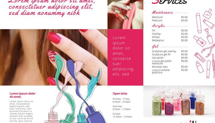 فایل آماده طراحی برای ناخنکار – Nail Bar Templates Pack