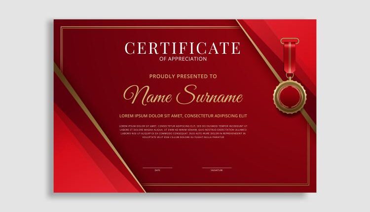 وکتور آماده مدرک و گواهینامه – Certificate Diploma Background