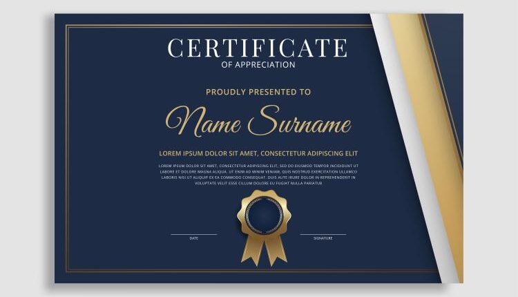 وکتور آماده مدرک و گواهینامه – Certificate Diploma Background