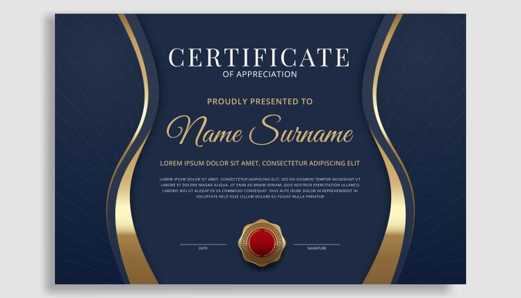 وکتور آماده مدرک و گواهینامه – Certificate Diploma Background