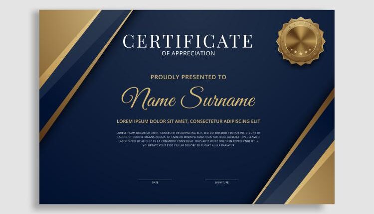 وکتور آماده مدرک و گواهینامه – Certificate Diploma Background