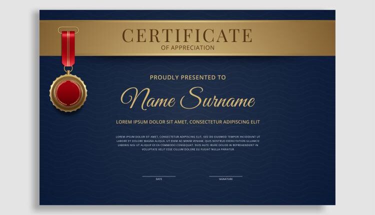 وکتور آماده مدرک و گواهینامه – Certificate Diploma Background