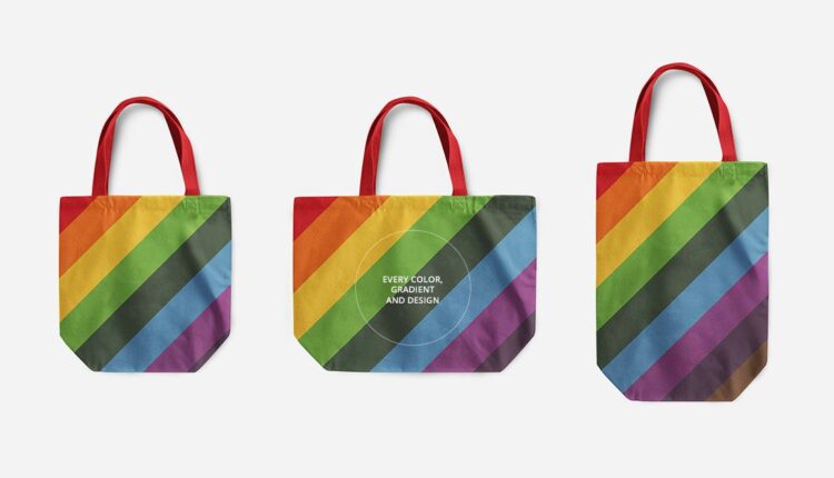 موکاپ کیسه پارچه ای خرید – Shopper Canvas Bag Mockup Set