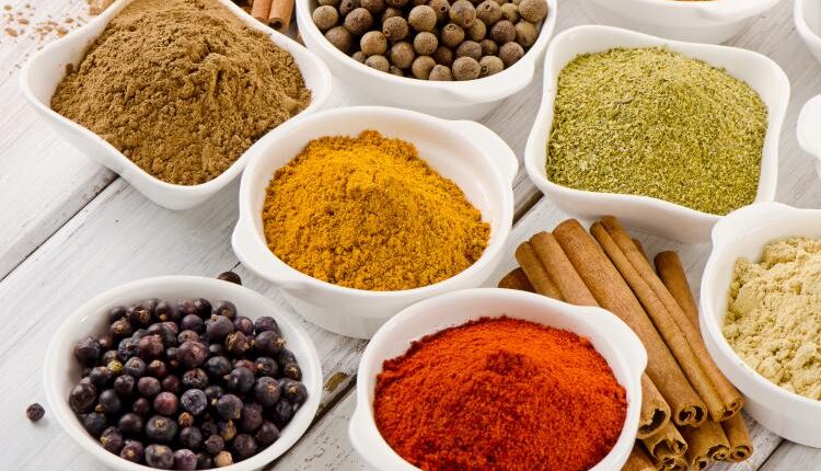 عکس استوک ادویه جات – Spices In Various Containers Photo
