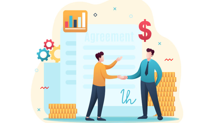 وکتور تصویرسازی حسابداری و مالی – Financial Agreement Design
