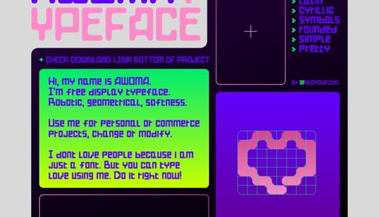 فونت انگلیسی آووما – Awoma Font