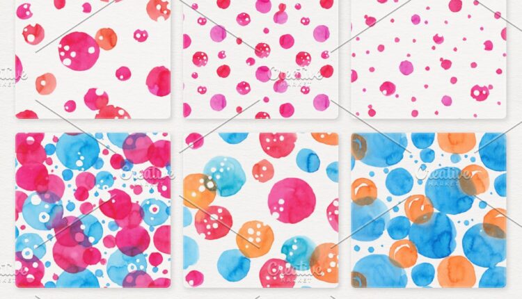 پترن نقطه ای آبرنگی  – Limitless Dots, Pattern Pack