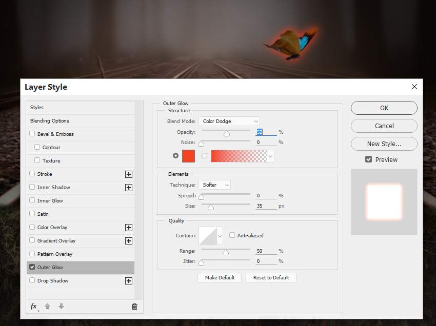 آموزش ساخت عکسی از یک پروانه جادویی در فتوشاپ پروانه جادویی