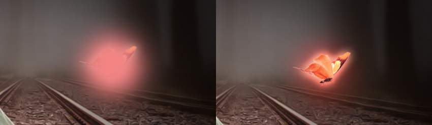 آموزش ساخت عکسی از یک پروانه جادویی در فتوشاپ پروانه جادویی