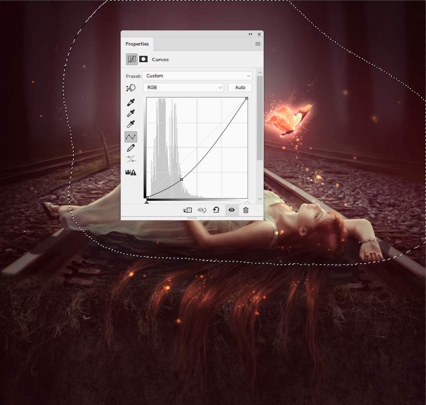 آموزش ساخت عکسی از یک پروانه جادویی در فتوشاپ پروانه جادویی