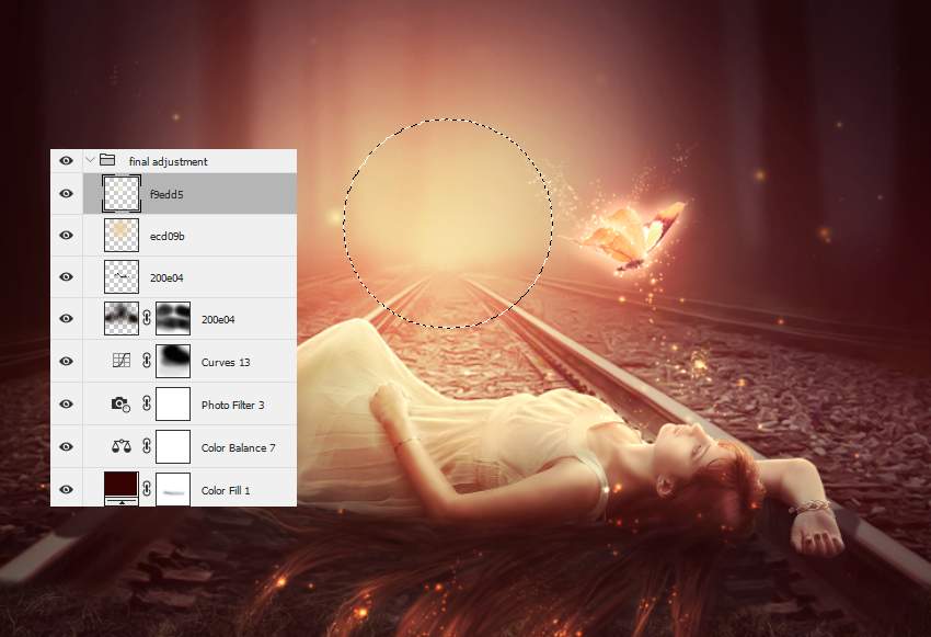 آموزش ساخت عکسی از یک پروانه جادویی در فتوشاپ پروانه جادویی