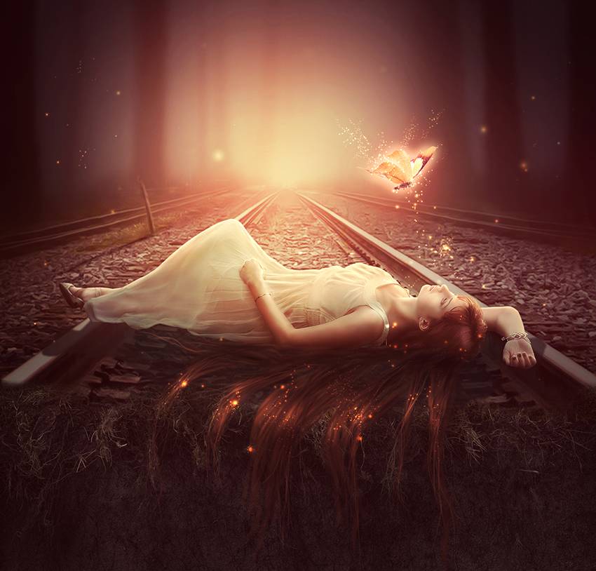 آموزش ساخت عکسی از یک پروانه جادویی در فتوشاپ پروانه جادویی