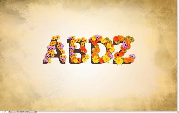 تایپوگرافی طرح گل