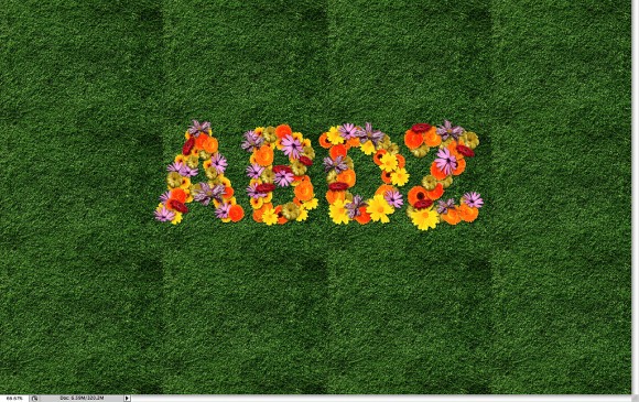 آموزش تایپوگرافی طرح گل در فتوشاپ 