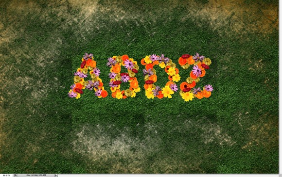 تایپوگرافی طرح گل