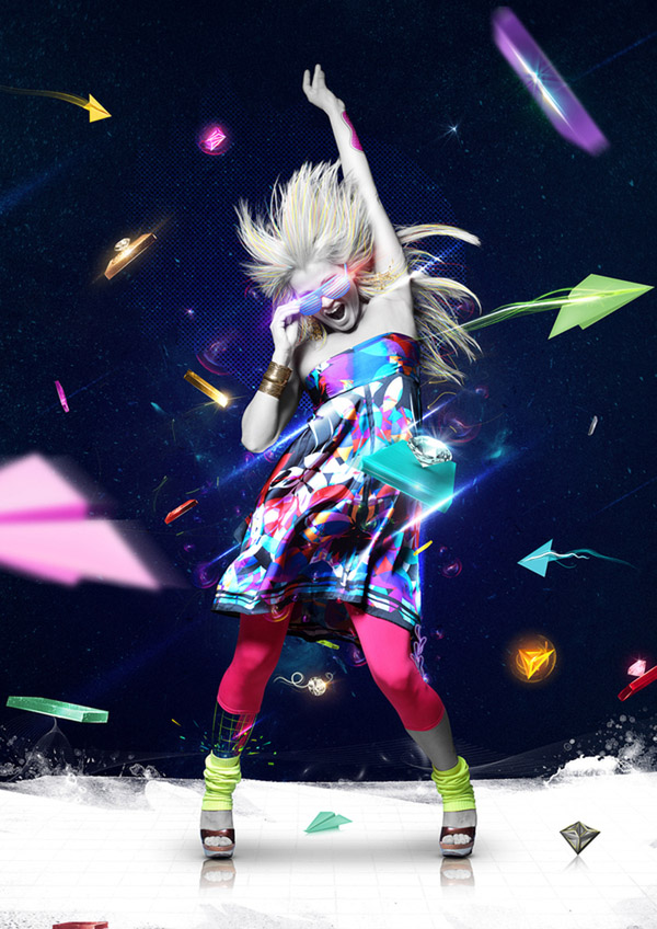 55 نمونه خلق افکت نورپردازی با استفاده از فتوشاپ