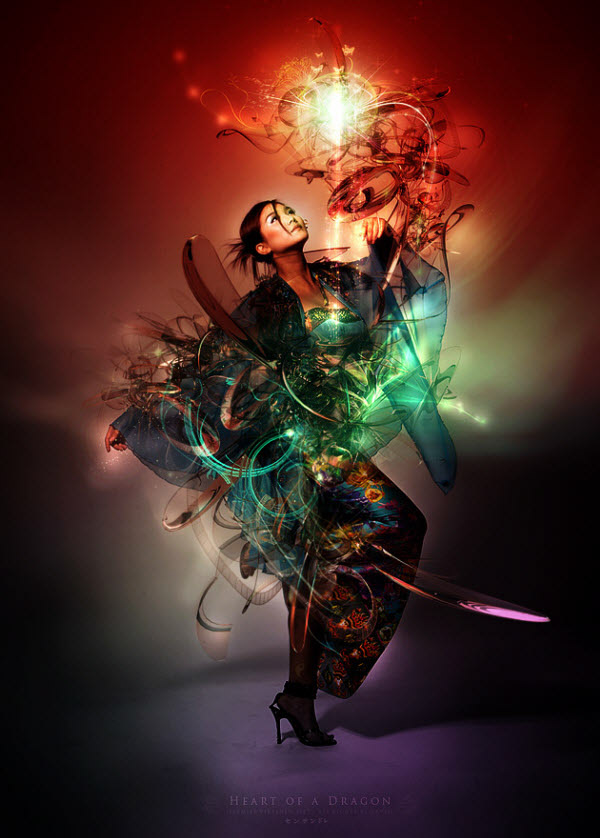 55 نمونه خلق افکت نورپردازی با استفاده از فتوشاپ