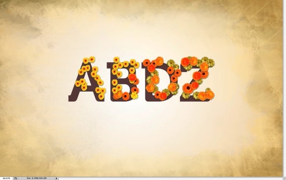 تایپوگرافی طرح گل