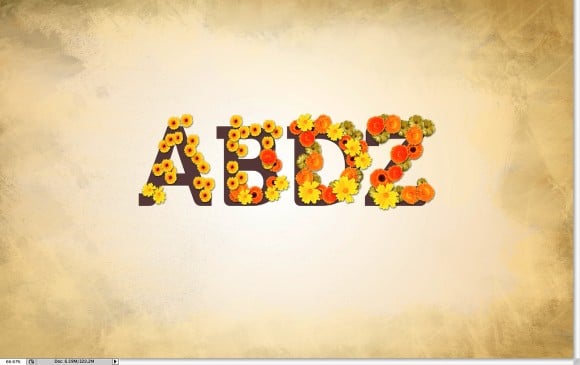 تایپوگرافی طرح گل