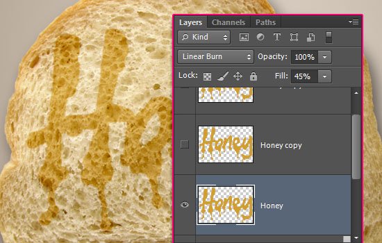 طراحی یک متن عسلی