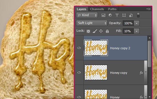 طراحی یک متن عسلی