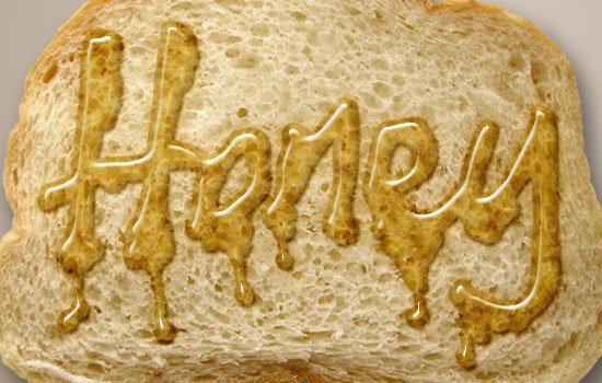 طراحی یک متن عسلی