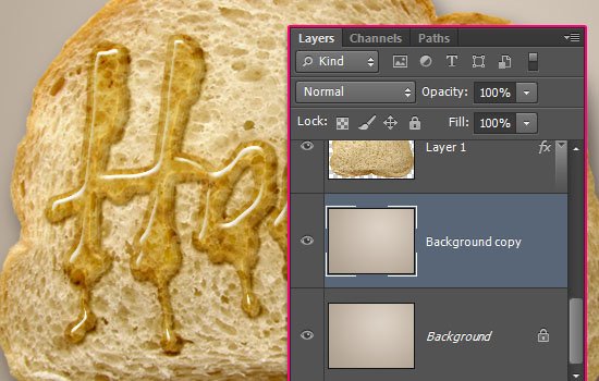 طراحی یک متن عسلی