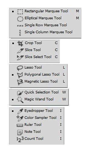 آشنایی با جعبه ابزار فتوشاپ + دانلود تصویر راهنما ابزار انتخاب 1
