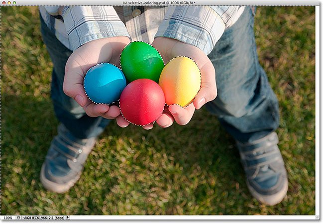 رنگ آمیزی بخشی از تصویر